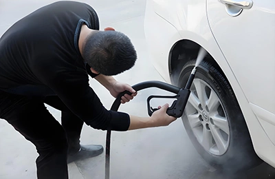 Пароочистка автомобиля